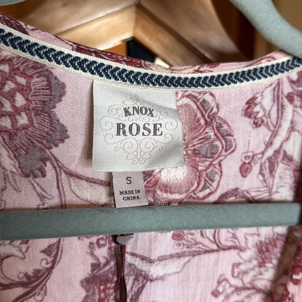 NWT Knox Rose Pink Floral Wrap Maxi Dress Boho Cottagecore Size Small - Picture 10 of 12